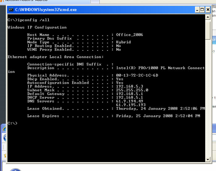 Netcomm Modem IP Address