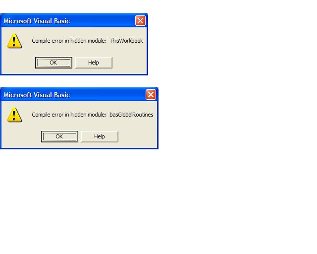 Compile error in hidden module