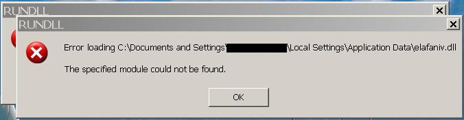 the specified module could not be found