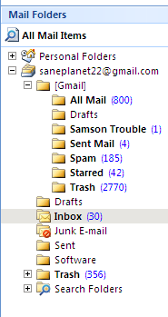 gmail folders