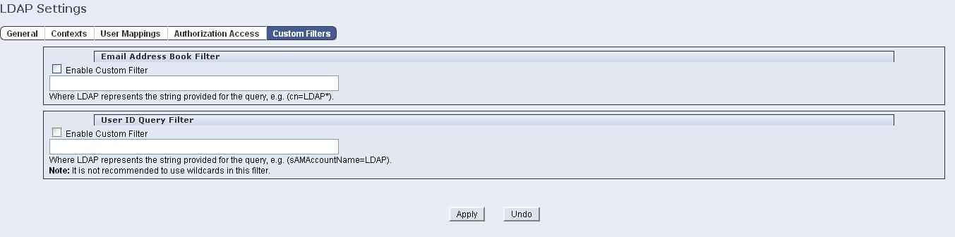 Xerox LDAP filter settings