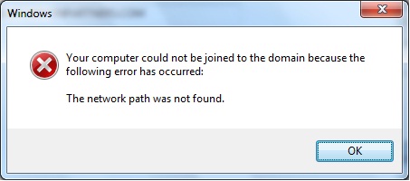 network path not found on xp