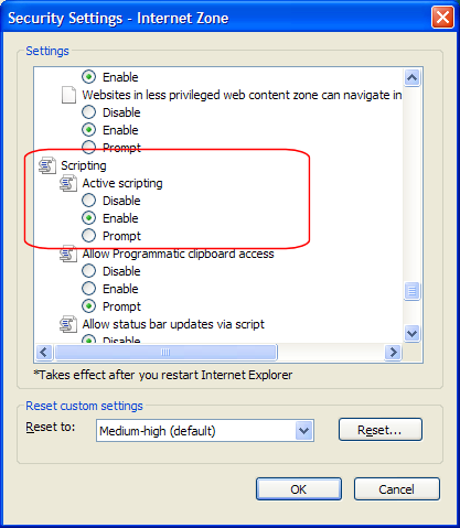 Ie8+internet+options