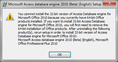 Install The Microsoft Access 2007 Database Engines