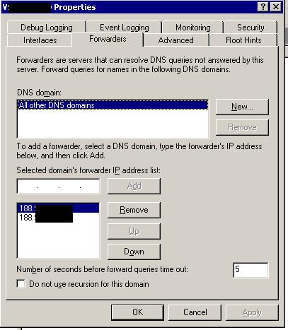 DNS forwarders