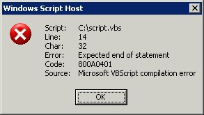 script error