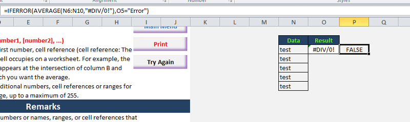 #DIV/0! error