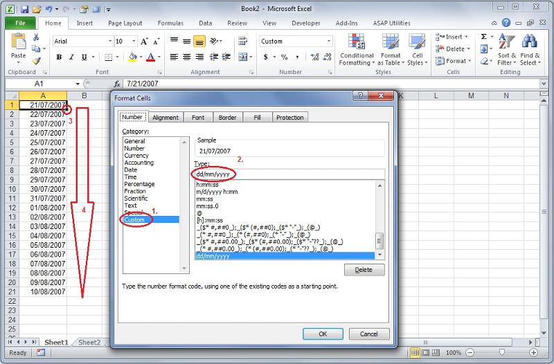 custom format and autofill