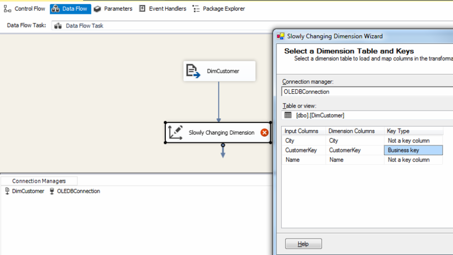 How to use Slowly Changing Dimension Transformation in SSIS | Experts ...