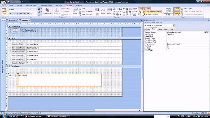 HOW TO SUM A CACULATED CONTROL FROM THE SUB FORM IN MS ACCESS ...