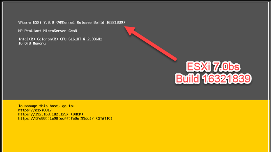 Установка и настройка vmware esxi 7