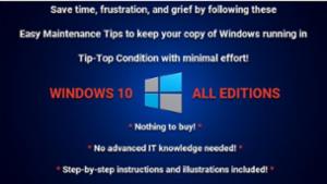 Windows 10 Maintenance tips