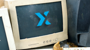 Old PCs on a Sidewalk