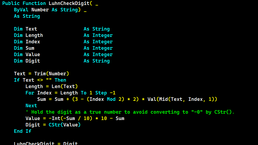 Revitalise the VBE Code Editor | Experts Exchange