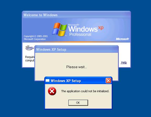 Windows xp ошибки приложений