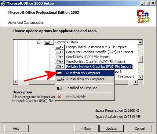 Office 2003 Self Extracting Software