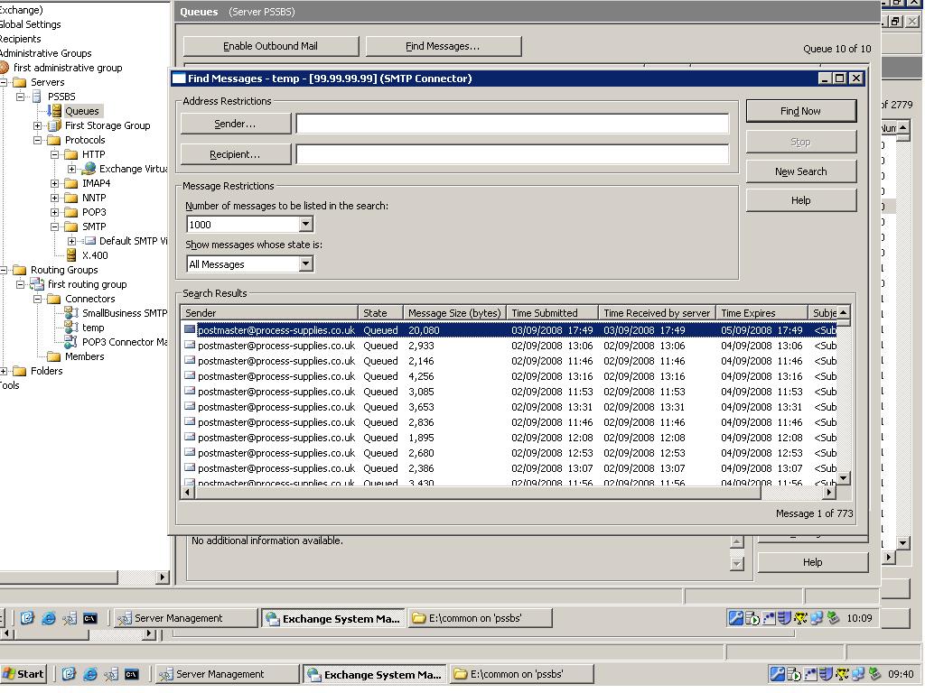 Solved How to Clean and Stop SMTP open relay on exchange server 2003