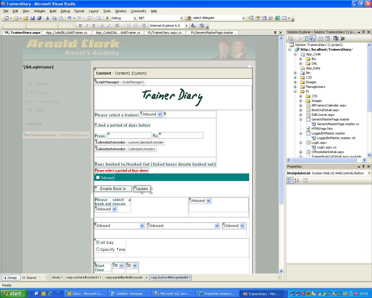 Solved Blank Property Window in visual studio 2005 Experts Exchange