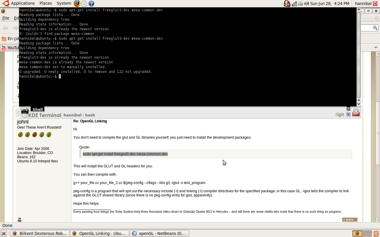 Solved: OpenGL in Ubuntu | Experts Exchange