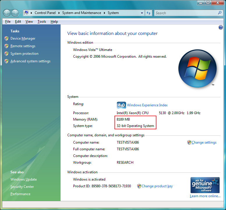 Windows не видит оперативную память. 32 Или 64 бит для ноутбука 4гб. 32 Бит компьютер. Виндовс 32 бит. Windows 32 bit 4gb памяти.