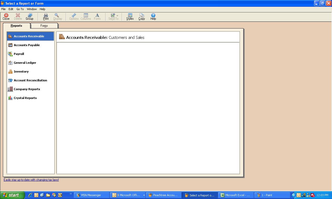Solved Peachtree Quantum 2009 reports & forms not showing up Experts