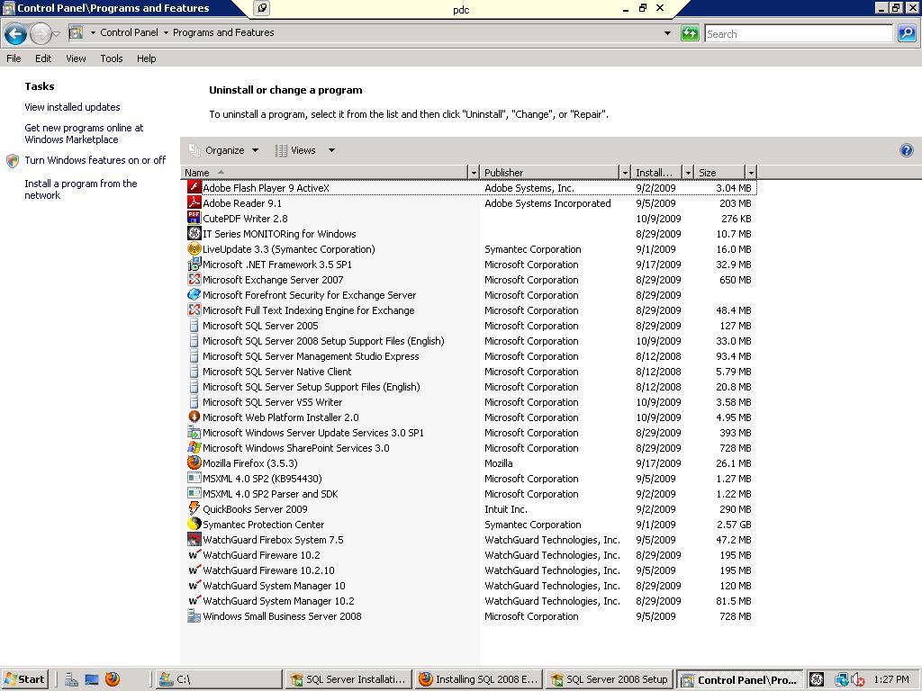 Solved: Installing SQL 2008 Express on Windows 2008 SBS | Experts Exchange
