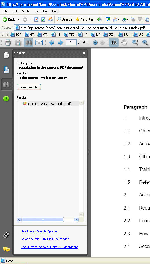Solved: Searching of embedded index does not work for PDF file opened ...
