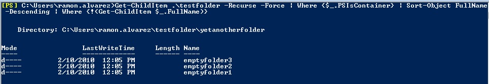 Solved: Delete empty folders with Powershell | Experts Exchange