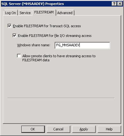 Solved: When enabling FILESTREAM on SQL 2008 what is the difference ...