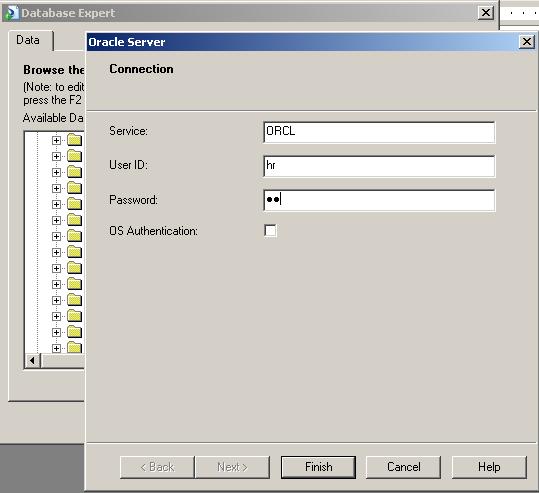 Solved: Crystal Reports -- Oracle Connection ? | Experts Exchange