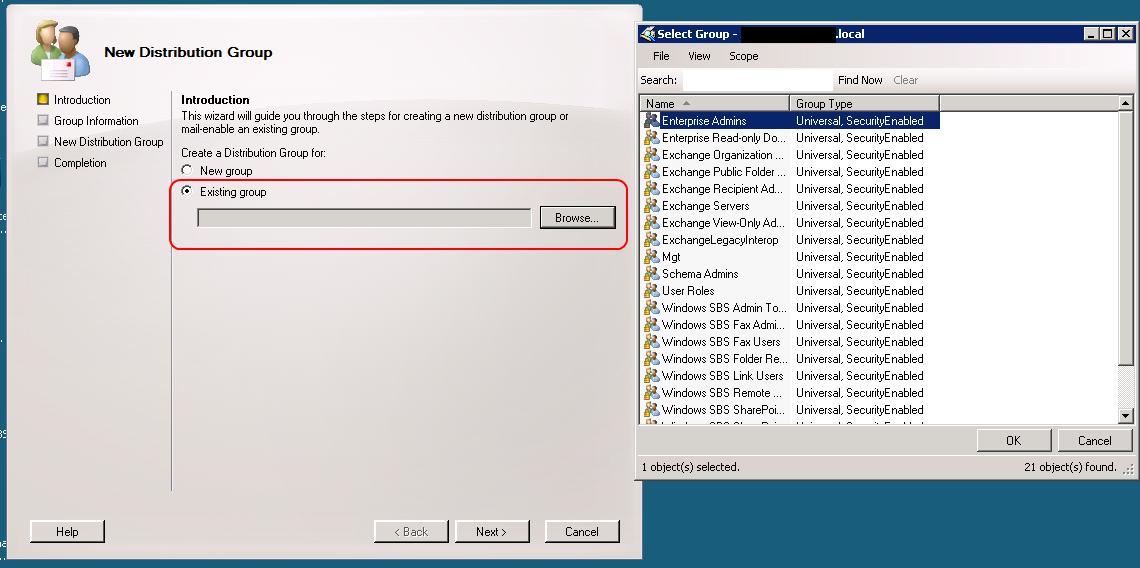 Solved Distribution Lists created in Active Directory not showing in