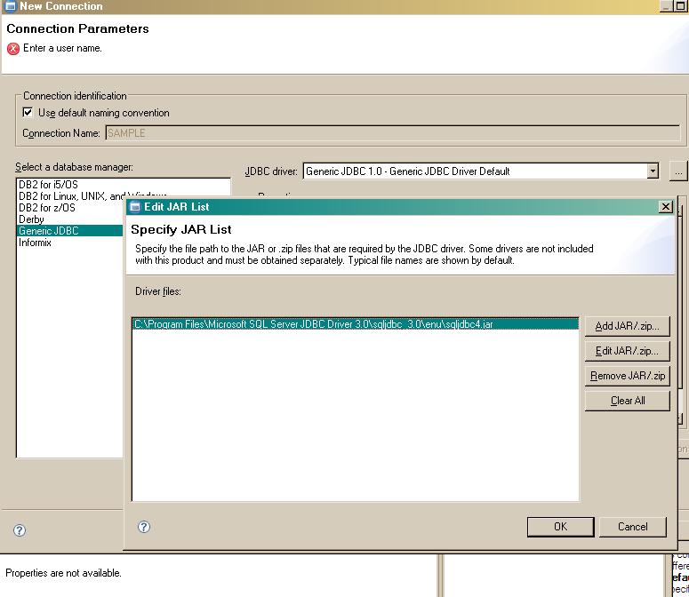 Solved: IBM Data Studio: Connectiong to SQL Server Express 2005 ...