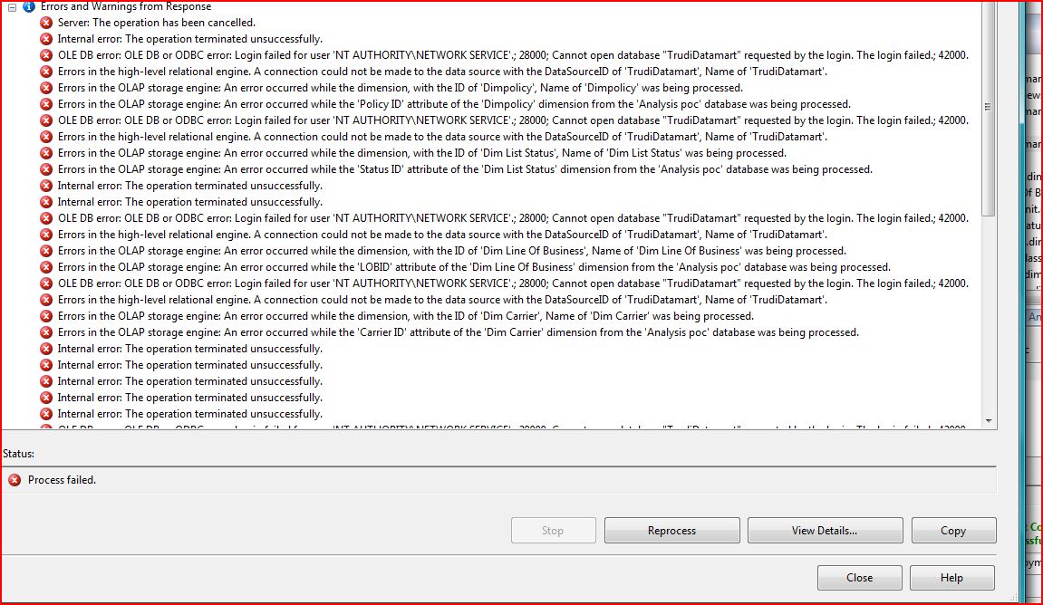 Solved: Sql Server 2008 SSAS analysis services, Unable to create cube ...