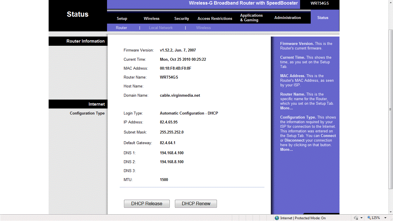 Solved linksys wrt54gs router not working with new cable modem