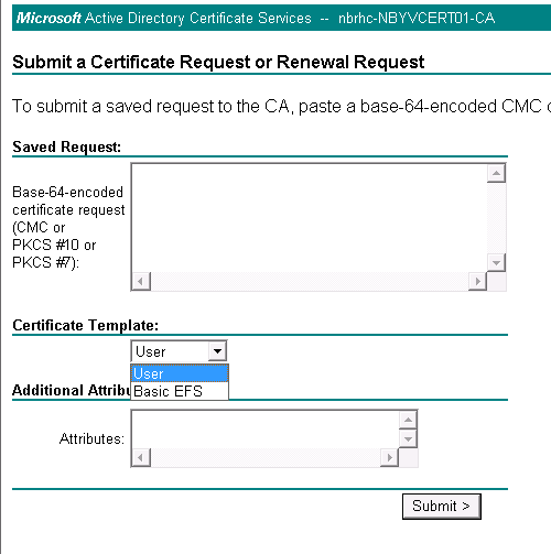 [SOLUTION] 'Web Server' Certificate Template not an option on http