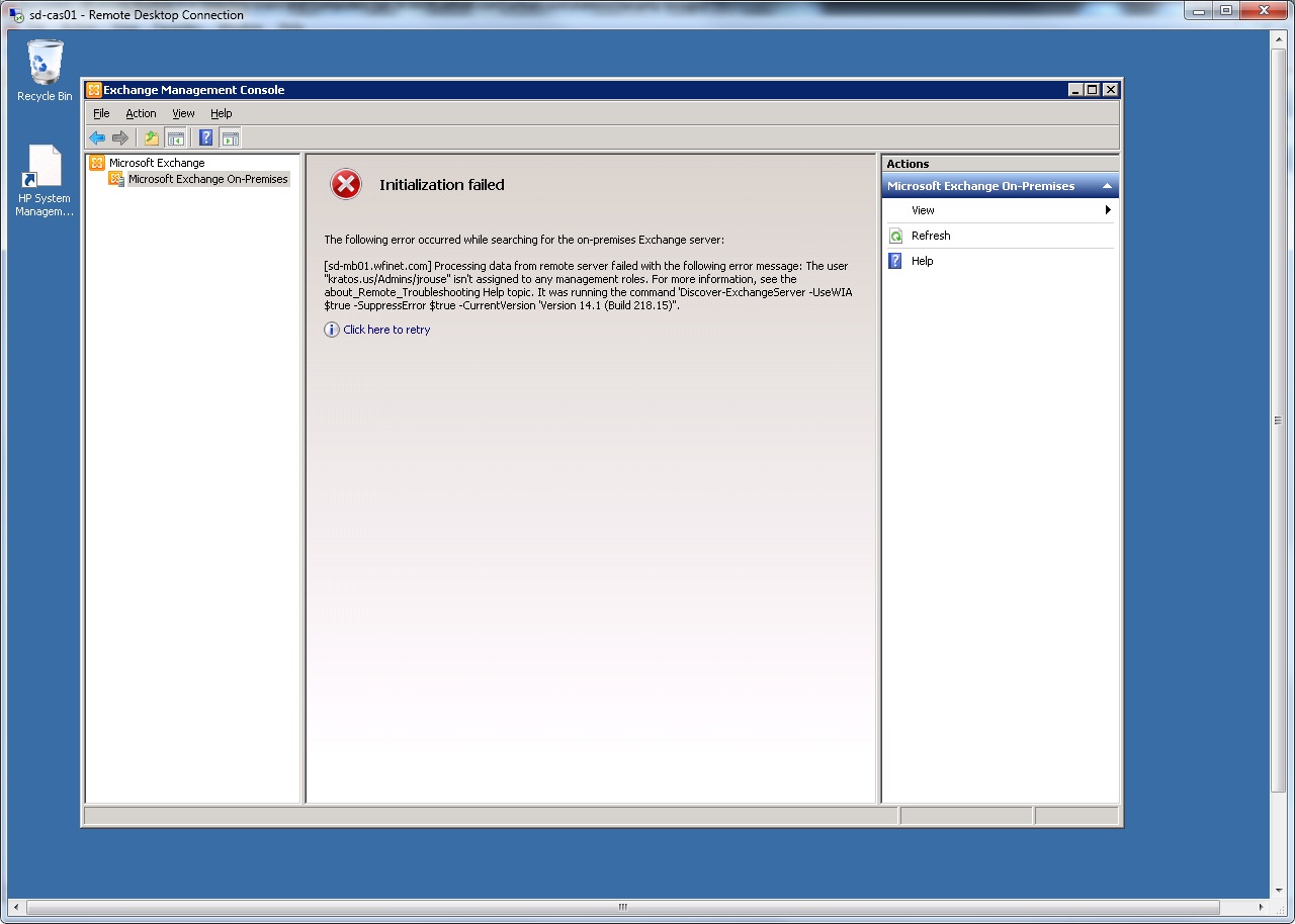 Solved: move mailbox error | Experts Exchange