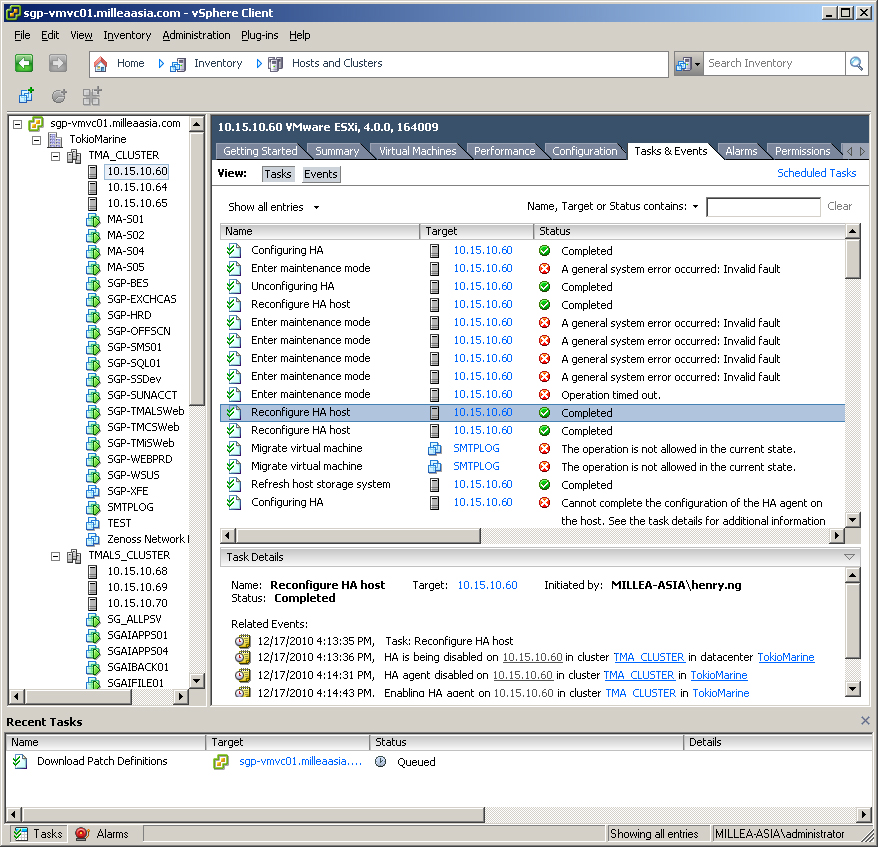 vmware datastore cluster maintenance mode