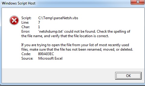 Solved: VBS Script to export info to a excel file | Experts Exchange