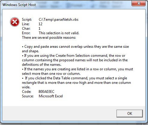 Solved: VBS Script to export info to a excel file | Experts Exchange
