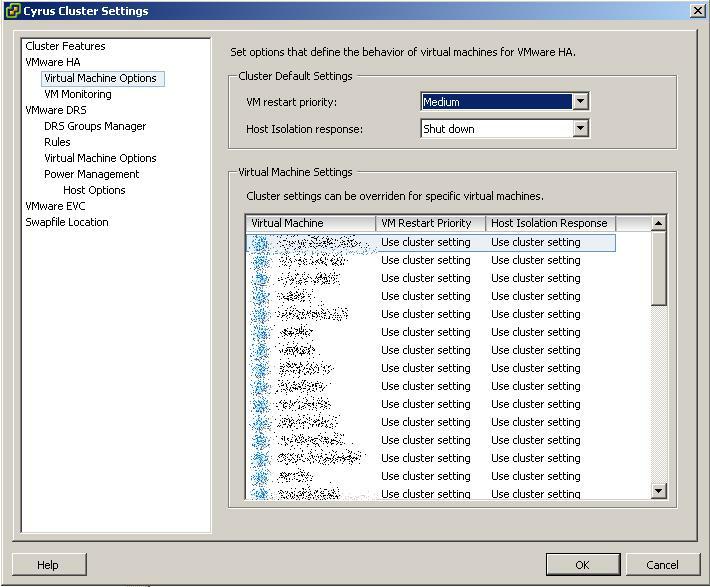 Vmware ha cluster настройка