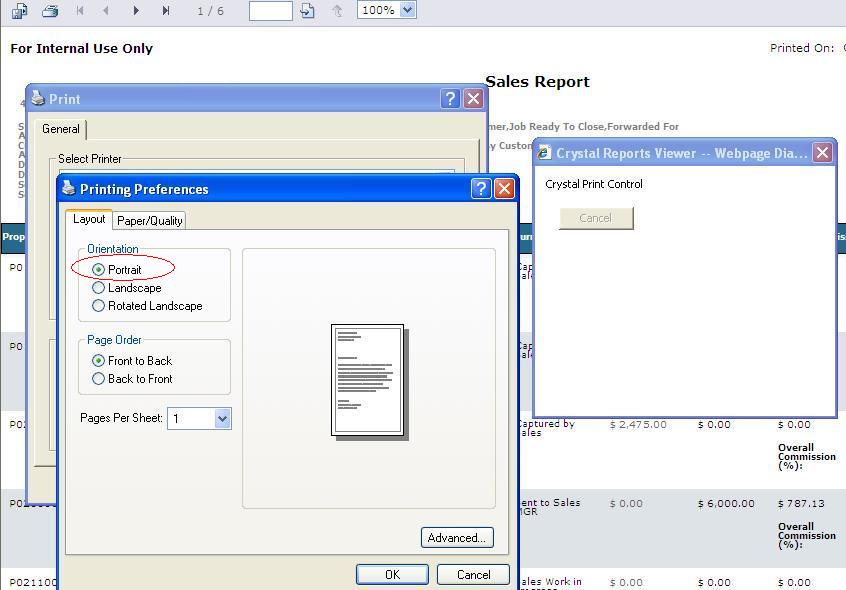 Solved: Crystal Report to Printer default to Landscape | Exchange