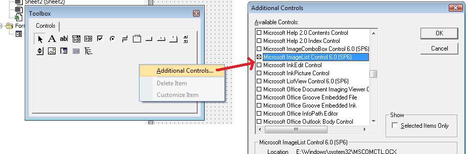 Solved: Adding Faceid's in imagelist control excel VBA | Experts Exchange