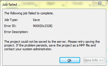 Solved: Project server 2010 error id 9000 | Experts Exchange