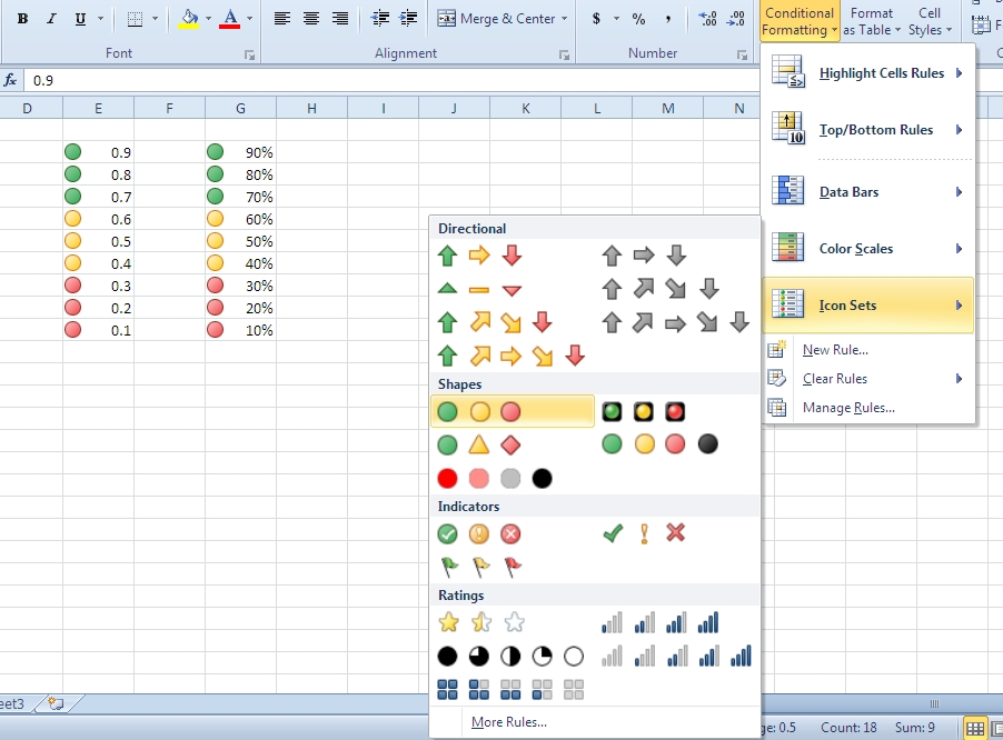 Solved: Data Types in Conditional Formatting with Icon Sets | Experts ...