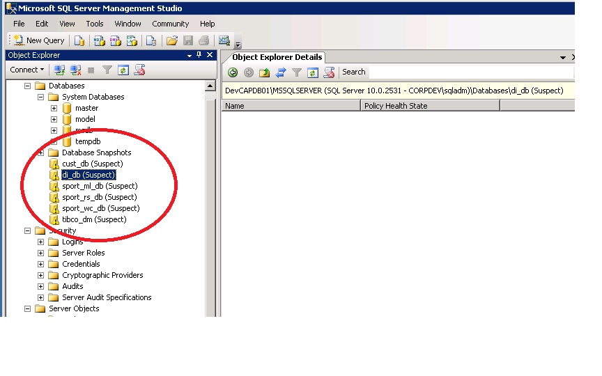 Solved: repair of SQL 2008 cluster | Experts Exchange