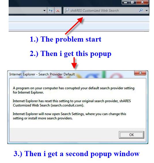 Solved A program on your computer has corrupted your default search