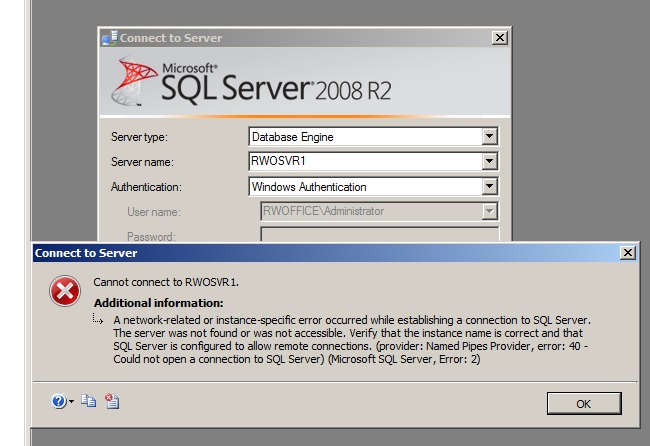 Не пройдена проверка connectivity windows server 2008 r2