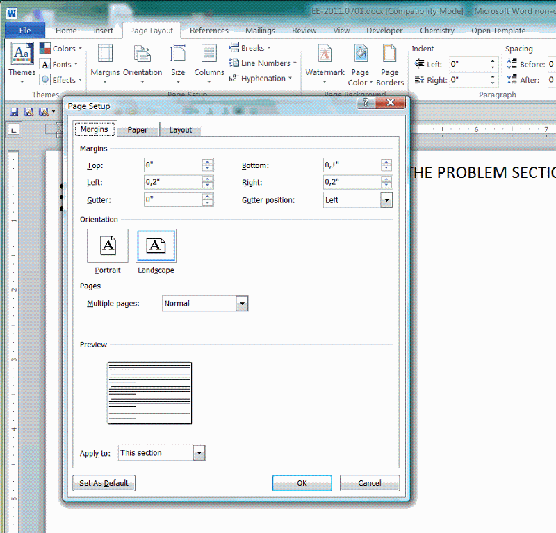 Ms Word Cannot Change Column Width