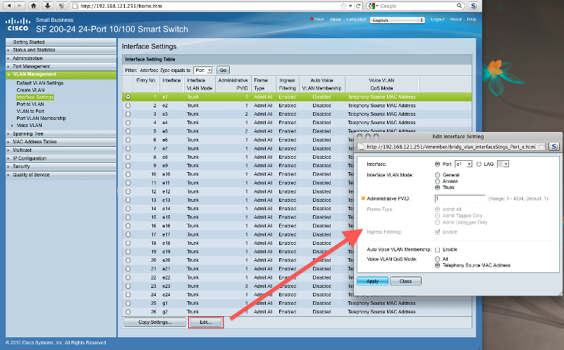 Solved: How to make a VLAN? - Cisco SF-200 Smart Switch | Experts Exchange