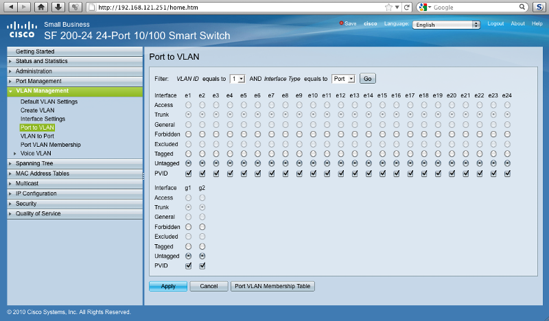 Solved: How to make a VLAN? - Cisco SF-200 Smart Switch | Experts Exchange